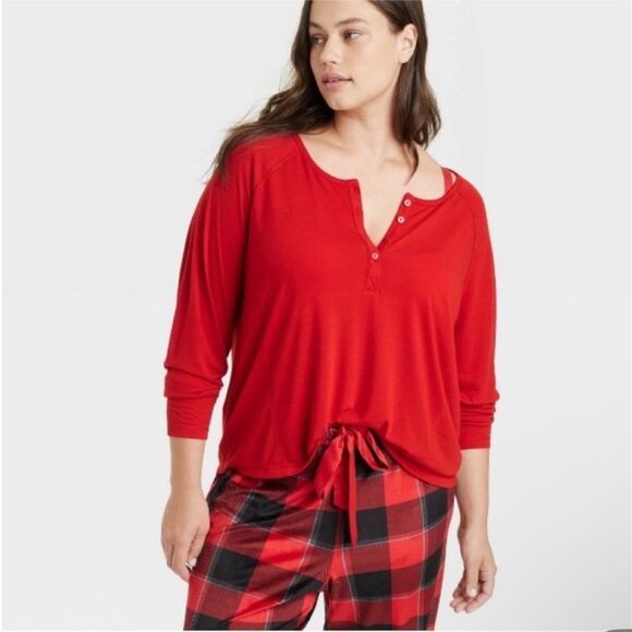 Stars Above Red Black Plaid Pajama Gift Set PJs XL - Picture 3 of 7